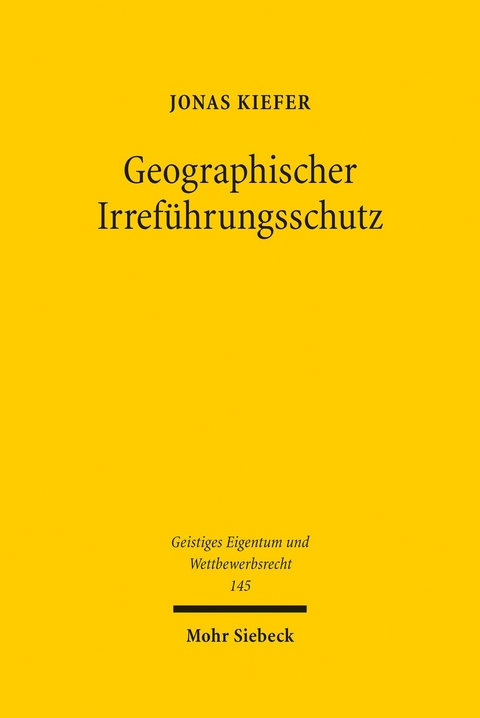 Geographischer Irref&uuml;hrungsschutz -  Jonas Kiefer