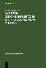 Warenzeichengesetz in der Fassung vom 2.1.1968 - 