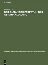 Der Almanach perpetum des Abraham Zacuto - Bernhard Cohn