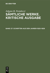 Schriften aus den Jahren 1820&ndash;1826 - 