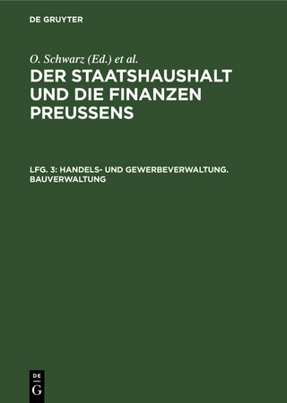 Handels- und Gewerbeverwaltung. Bauverwaltung
