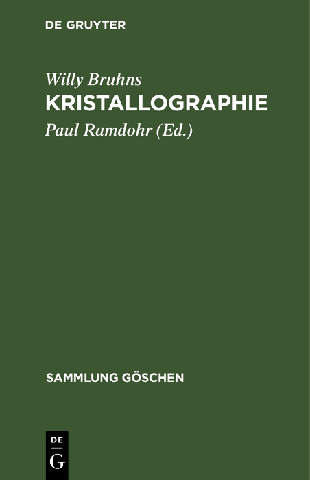 Kristallographie - Willy Bruhns