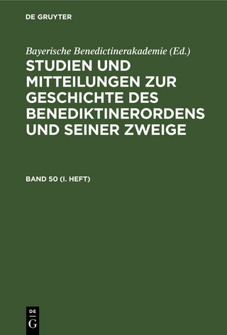 Studien und Mitteilungen zur Geschichte des Benediktinerordens und seiner Zweige. Band 50 (I. Heft)
