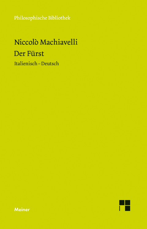 Der F&uuml;rst -  Niccol&ograve; Machiavelli