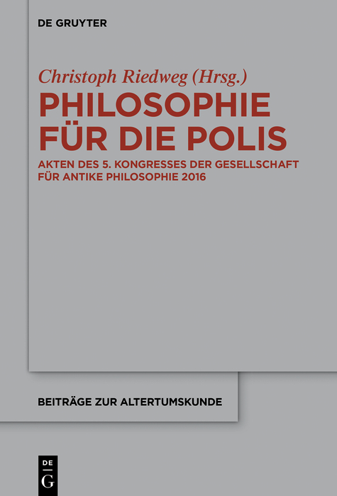 Philosophie f&uuml;r die Polis - 