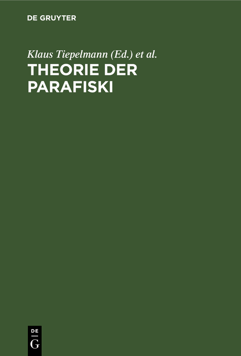 Theorie der Parafiski - 