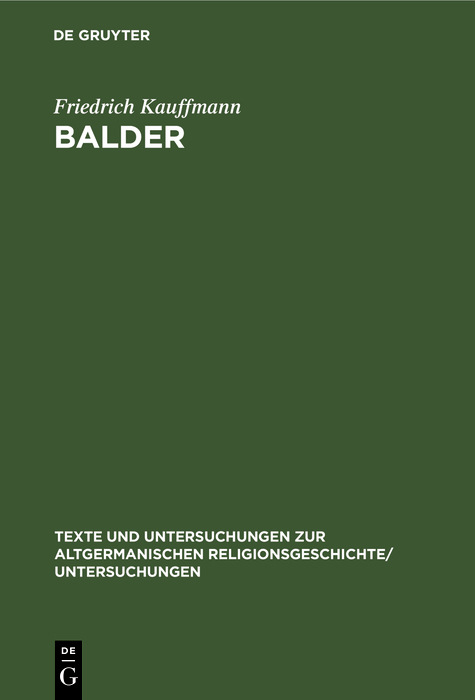 Balder - Friedrich Kauffmann