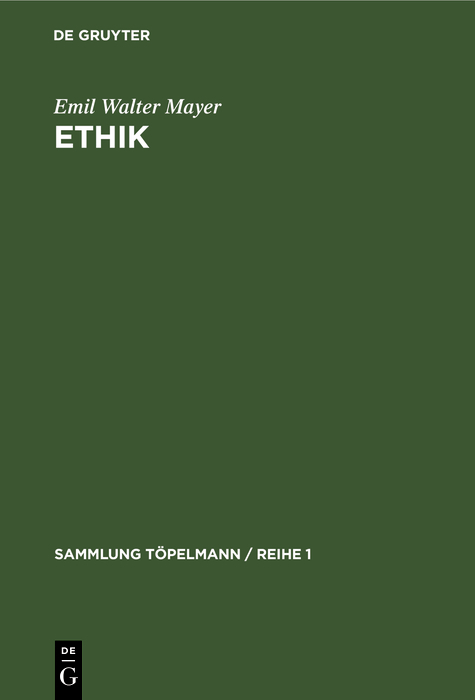 Ethik - Emil Walter Mayer