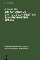 Ein Apparatus criticus zur Pesitto zum Propheten Jesaia - 
