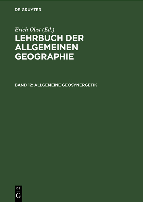 Allgemeine Geosynergetik - 