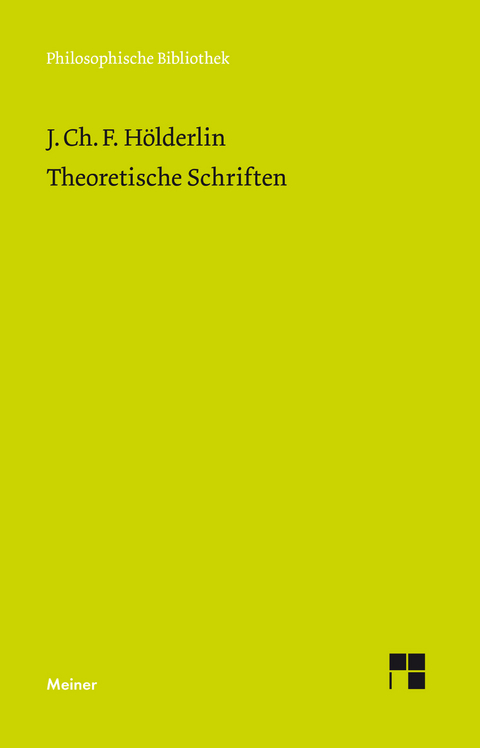 Theoretische Schriften - Johann Christian Friedrich H&ouml;lderlin