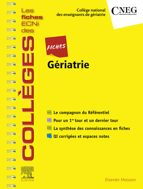 Fiches G&eacute;riatrie -  College national des enseignants de geriatrie