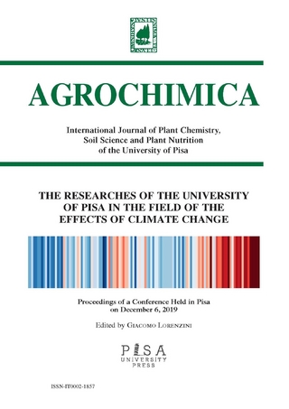 The researches of the University of Pisa in the field of the effects of climate change