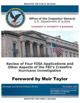 Inspector General Horowitz's Report on the Review of FISA Applications - U.S. Government