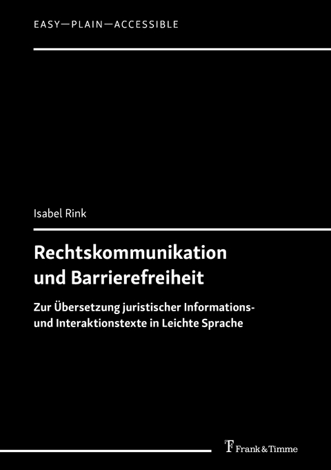 Rechtskommunikation und Barrierefreiheit -  Isabel Rink