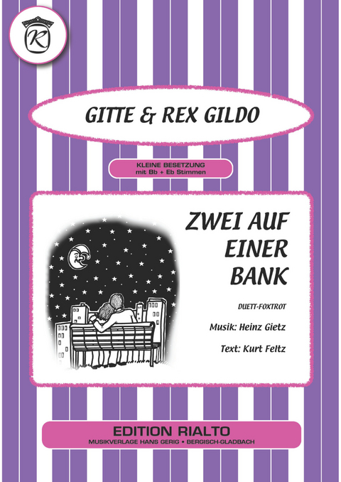 Zwei auf einer Bank -  Gitte, Kurt Feltz, Heinz Gietz, Rex Gildo