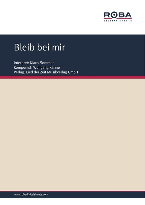 Bleib bei mir - Wolfgang K&auml;hne, Ursula Upmeier