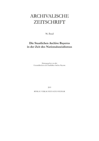 Archivalische Zeitschrift 96 (2019)