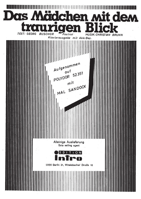 Das M&auml;dchen mit dem traurigen Blick - Georg Buschor, Christian Bruhn