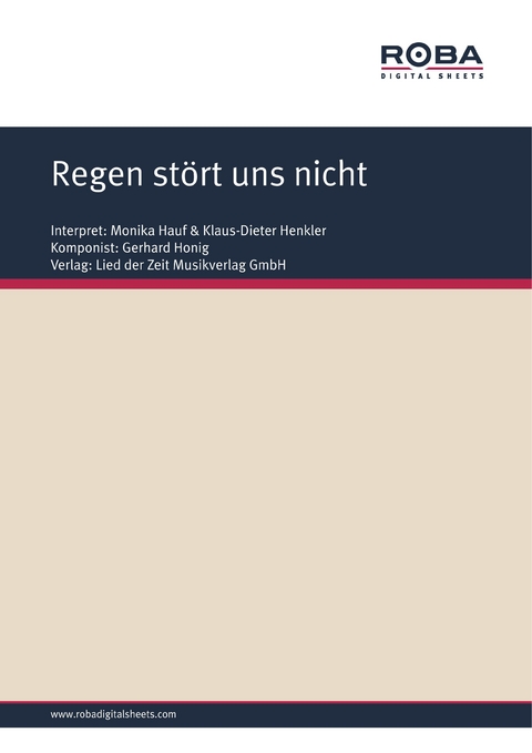 Regen st&ouml;rt uns nicht - Gerhard Honig, Ursula Upmeier