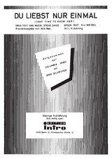 Du liebst nur einmal (Take Time To Know Her) - Steve Davis, H. U. Weigel