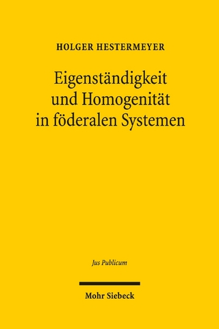 Eigenständigkeit und Homogenität in föderalen Systemen