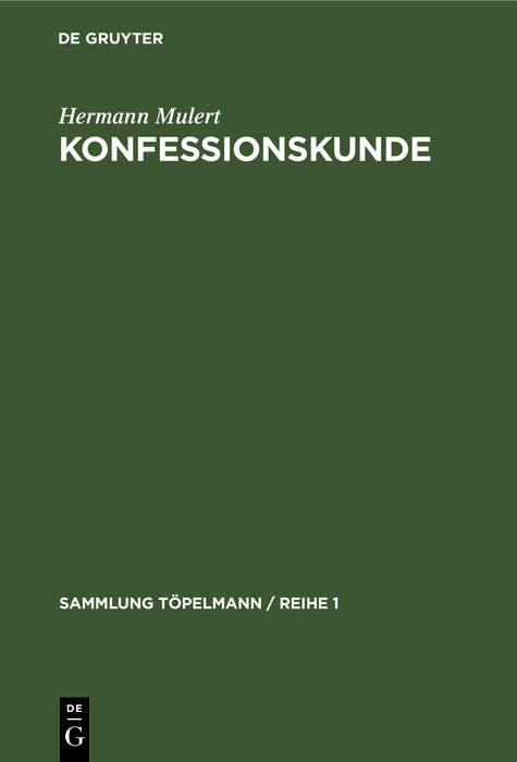 Konfessionskunde - Hermann Mulert