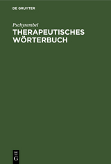 Therapeutisches W&ouml;rterbuch -  Pschyrembel