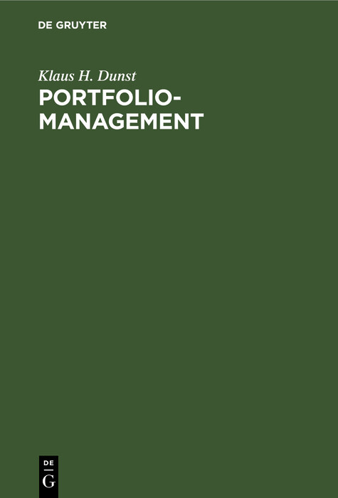 Portfolio-Management - Klaus H. Dunst