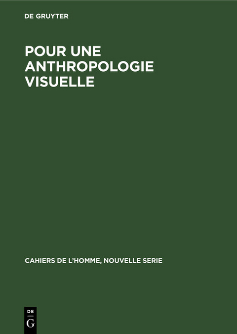 Pour une anthropologie visuelle