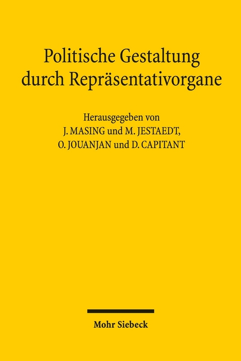 Politische Gestaltung durch Repr&auml;sentativorgane - 