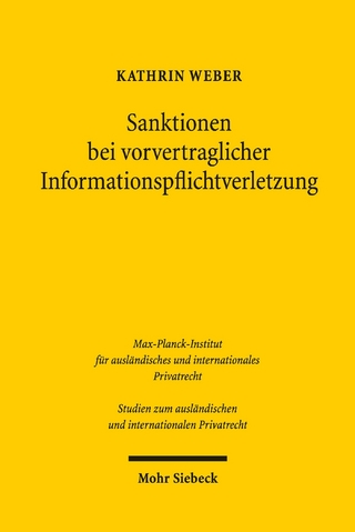 Sanktionen bei vorvertraglicher Informationspflichtverletzung