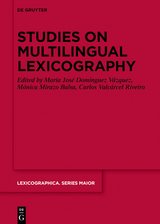 Studies on Multilingual Lexicography - 
