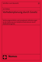 Vorhabenplanung durch Gesetz - Jan Ziekow
