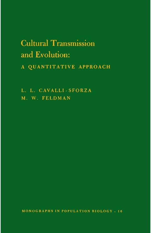 Cultural Transmission and Evolution - L L Cavalli-Sforza, Marcus Feldman