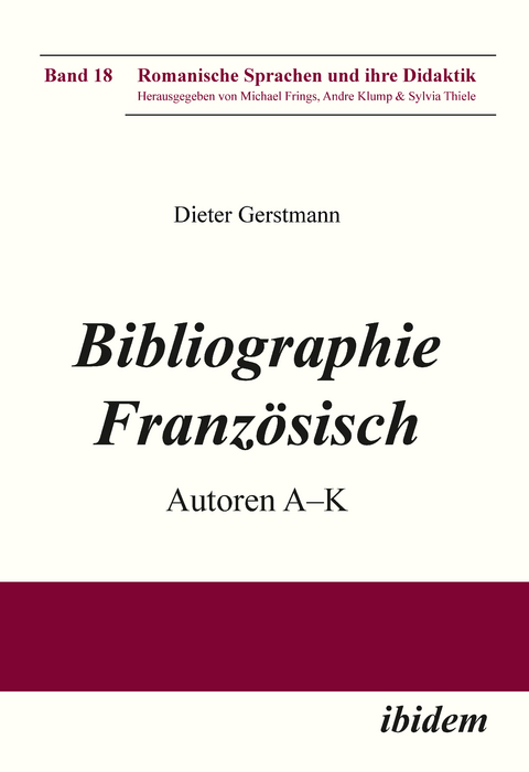 Bibliographie Franz&ouml;sisch - Dieter Gerstmann