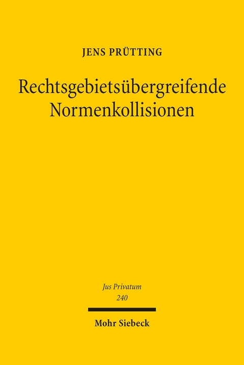 Rechtsgebiets&uuml;bergreifende Normenkollisionen -  Jens Pr&uuml;tting