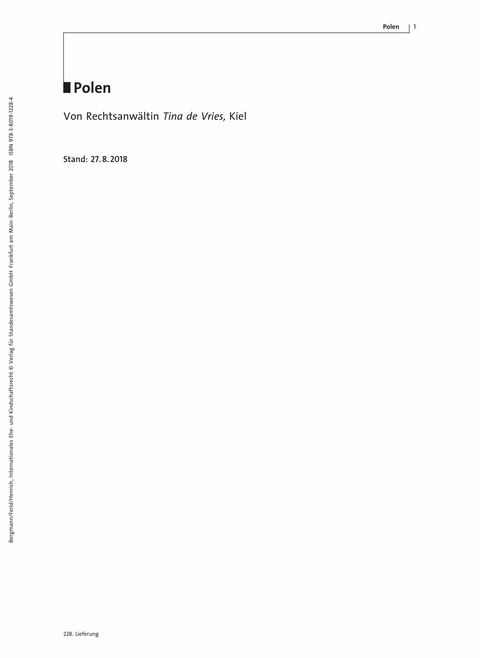 Familienrecht Polen - Tina de Vries