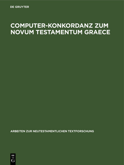 Computer-Konkordanz zum Novum Testamentum Graece