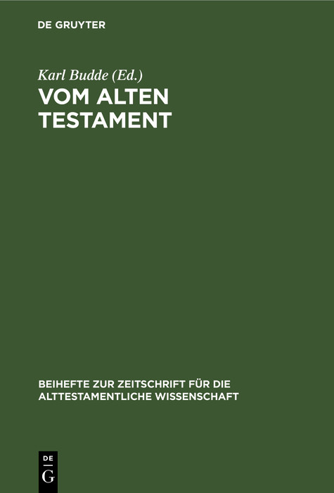 Vom Alten Testament - 