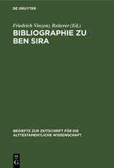 Bibliographie zu Ben Sira - 
