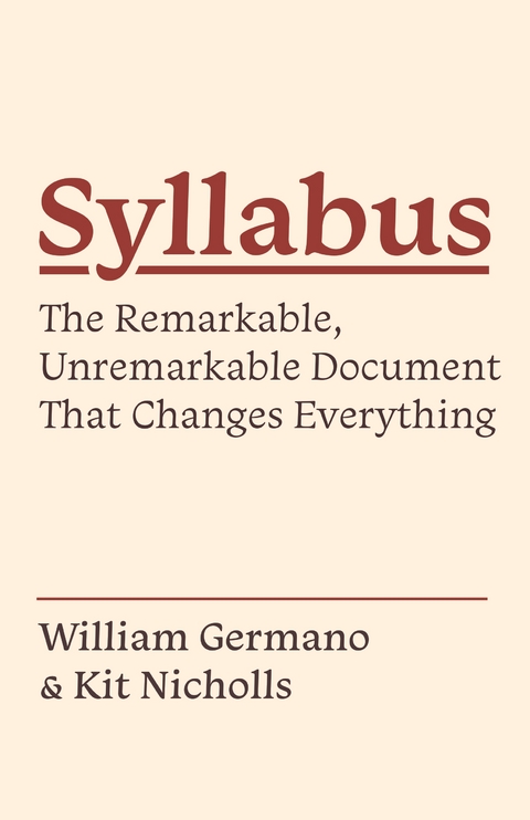 Syllabus - William Germano, Kit Nicholls