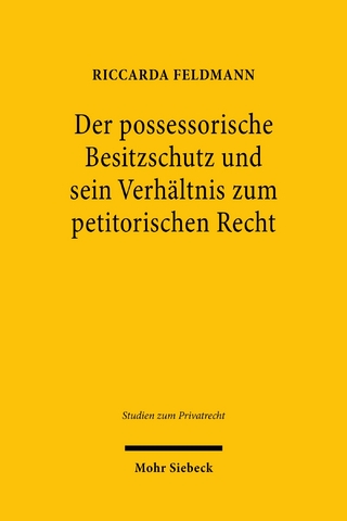 Der possessorische Besitzschutz und sein Verhältnis zum petitorischen Recht