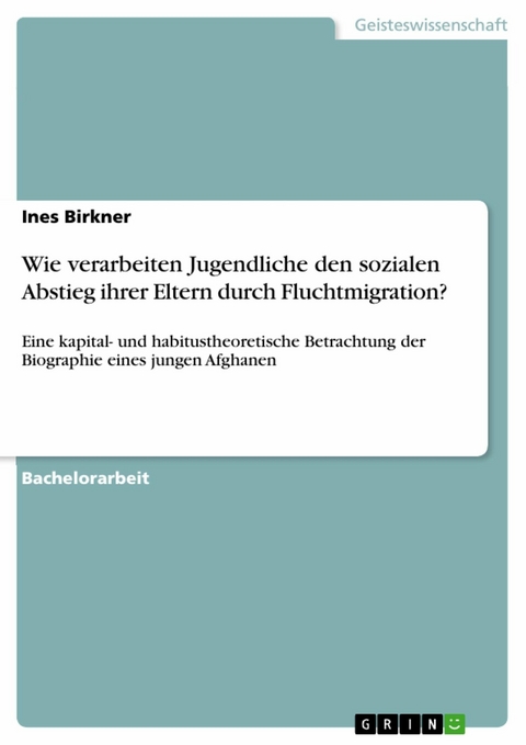 Wie verarbeiten Jugendliche den sozialen Abstieg ihrer Eltern durch Fluchtmigration? - Ines Birkner