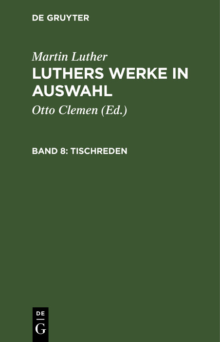 Tischreden - Martin Luther