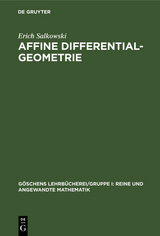 Affine Differentialgeometrie - Erich Salkowski