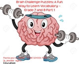 Brain Challenge Puzzles: A Fun Way to Learn Vocabulary – Grade 7 and 8 Part 1 - Dr. Jennifer Agard