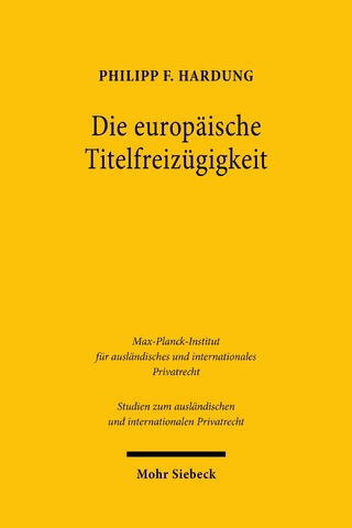 Die europäische Titelfreizügigkeit