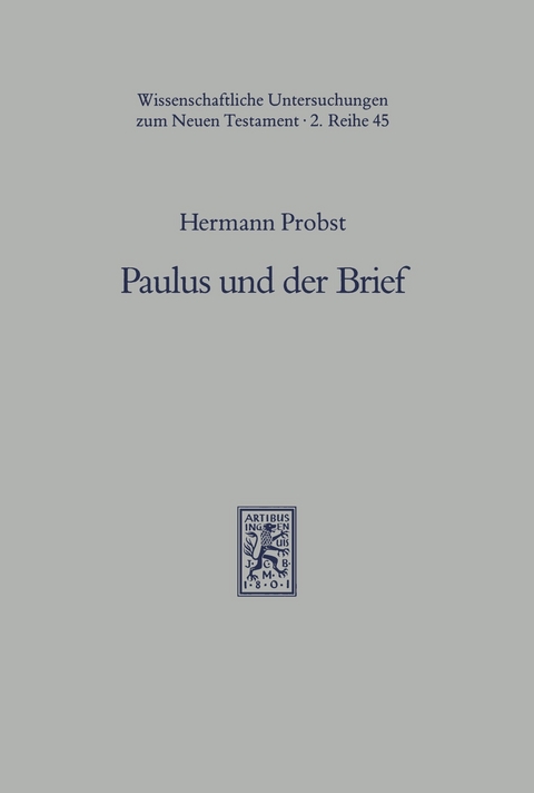 Paulus und der Brief -  Hermann Probst