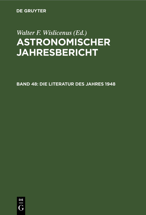 Die Literatur des Jahres 1948